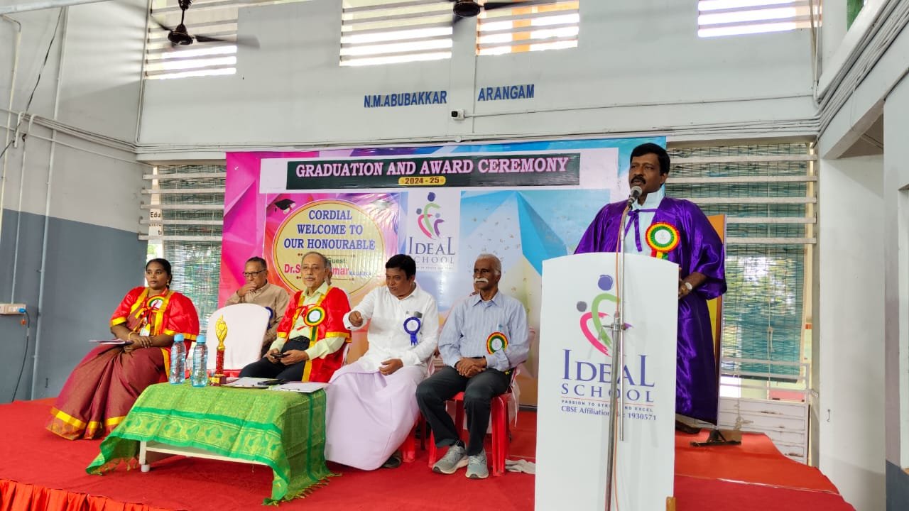 ஐடியல் பள்ளியில் சீனியர் கே.ஜி மாணவர்களுக்கு பட்டமளிப்பு விழா நடைபெற்றது
